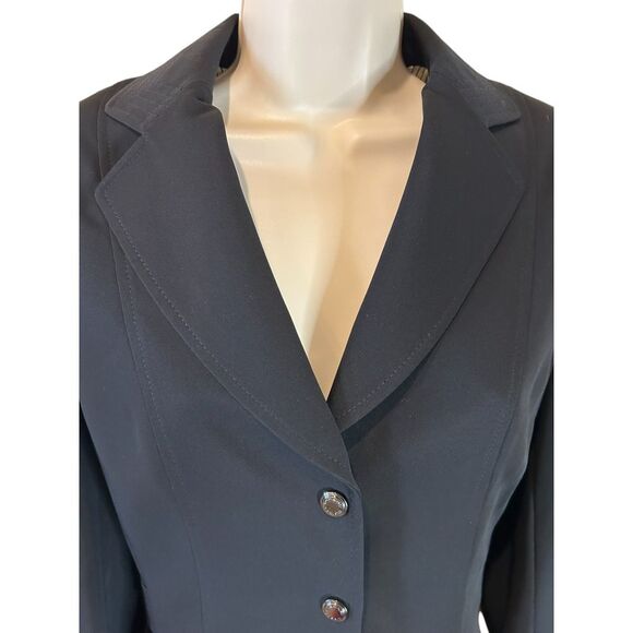 Tahari Arthur S. Levine Classic Black Blazer with Silver Buttons Professional 8 - Picture 5 of 12